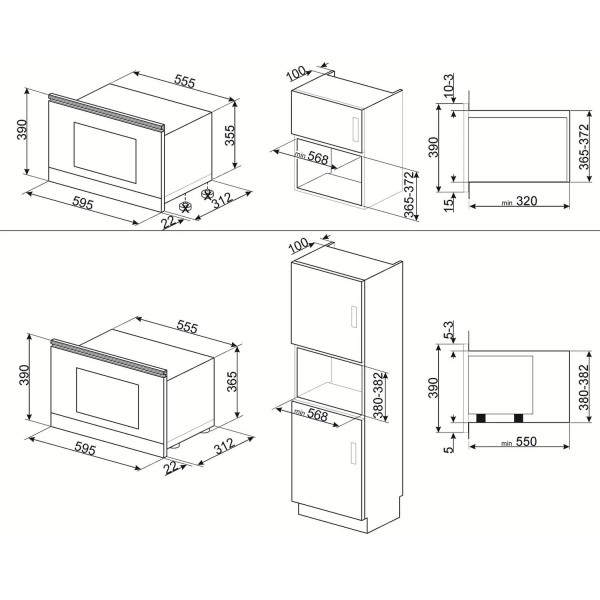 Мікрохвильова піч Smeg MP422X1 Grill Мікрохвильова піч Smeg MP422X1 Grill
