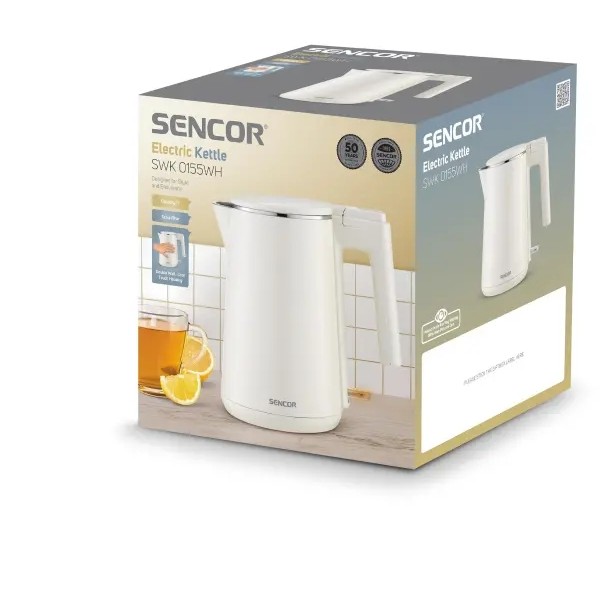 Чайник Sencor SWK 0155WH 1л 1500Вт
