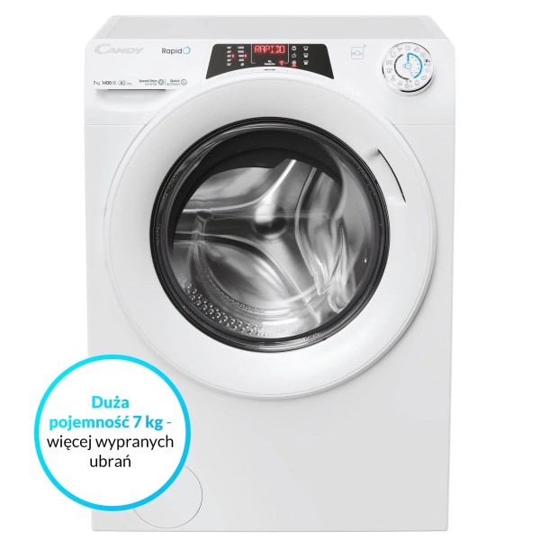 Пральна машина Candy RapidO RO4 476DWM7/1-S Slim 7кг 1400об/хв