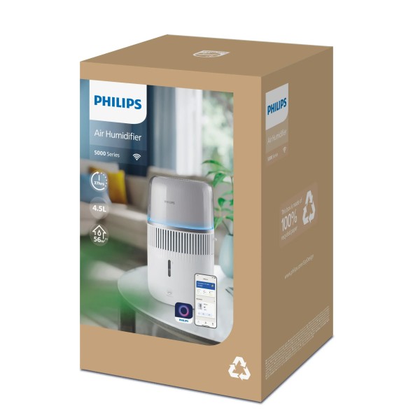 Philips HU5710/00 випарний зволожувач Гігростат 4,5л 56м2 Philips HU5710/00 випарний зволожувач Гігростат 4,5л 56м2