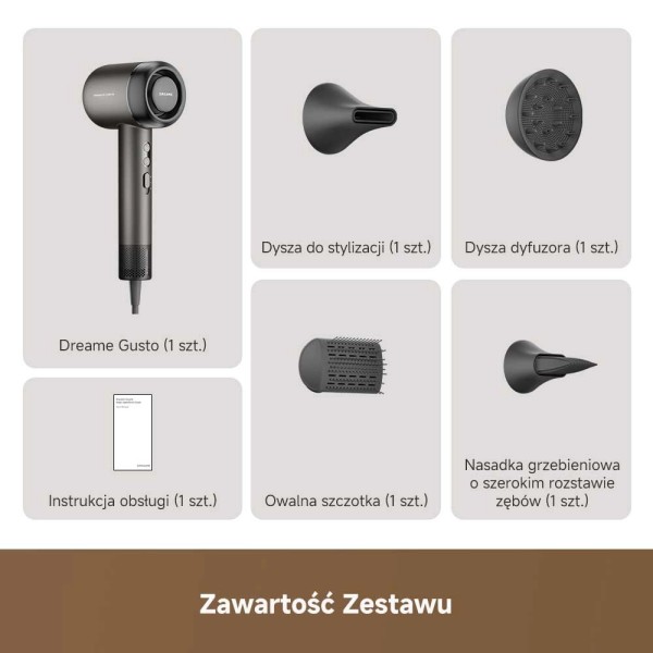 Фен Dreame Gusto AHG40A 2000 Вт іонізація 3 швидкості 4 температури AI