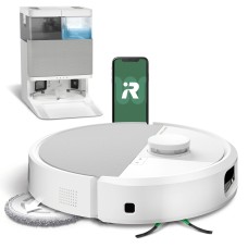 Робот-прибиральник  iRobot Roomba Plus 505 Combo  Функція миття Станція прибирання Створення карти кімнати 68dB білий