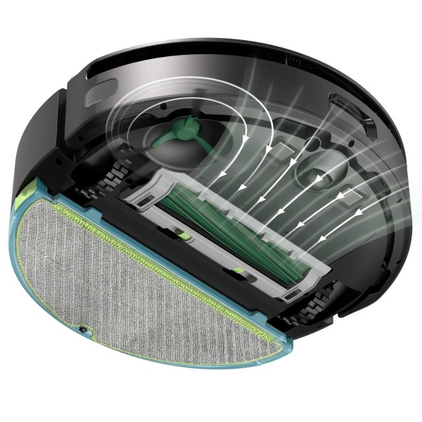 Робот-прибиральник iRobot Roomba 205 DustCompactor Combo Функція миття Створення карти кімнати 68 дБ чорний