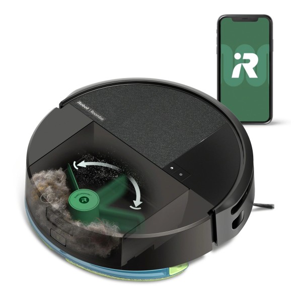 Робот-прибиральник iRobot Roomba 205 DustCompactor Combo Функція миття Створення карти кімнати 68 дБ чорний