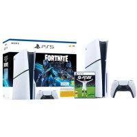 Консоль Sony PlayStation 5 Slim D Chassis (PS5) 1 ТБ із Fortnite Cobalt + накопичувач EA SPORT FC 25