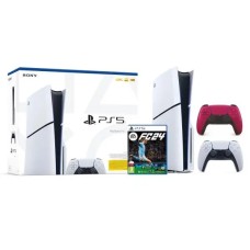 Консоль Sony PlayStation 5 D Chassis (PS5) 1TB з накопичувачем + додаткова колодка (червона) + EA SPORTS FC 24