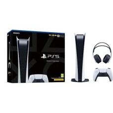 Консоль Sony PlayStation 5 Digital (PS5) + навушники PULSE 3D (білі)