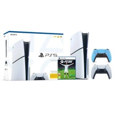 Sony PlayStation 5 Slim D Chassis (PS5) 1TB console with drive + Additional Pad Space Blue + EA SPORTS FC 25