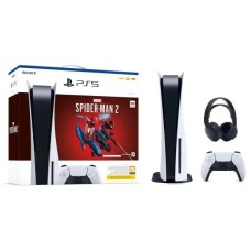 Консоль Sony PlayStation 5 (PS5) з приводом + навушники PULSE 3D (чорні) + Marvel's Spider-Man 2