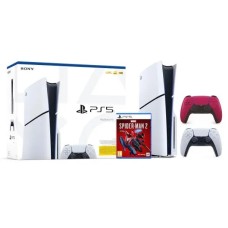 Консоль Sony PlayStation 5 D Chassis (PS5) 1TB з накопичувачем + додаткова панель (червона) + Marvel's Spider-Man 2