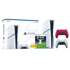 Sony PlayStation 5 Slim D Chassis (PS5) 1TB console with drive + Additional Pad red + EA SPORTS FC 25