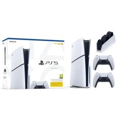 Консоль Sony PlayStation 5 Slim D Chassis (PS5) 1TB з приводом + додаткова панель + зарядна станція DualSense