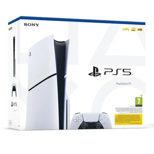Консоль Sony PlayStation 5 Slim D Chassis (PS5) 1TB з накопичувачем + додатковий геймпад білий