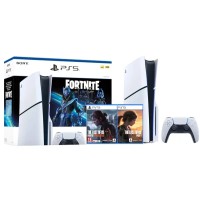 Консоль Sony PlayStation 5 Slim D Chassis (PS5) 1 ТБ з накопичувачем Fortnite Cobalt + The Last of Us Part I + The Last of Us Part II