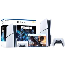 Консоль Sony PlayStation 5 Slim D Chassis (PS5) 1 ТБ з накопичувачем Fortnite Cobalt + The Last of Us Part I + The Last of Us Part II
