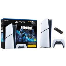 Консоль Sony PlayStation 5 Digital Slim D Chassis (PS5) 1TB Fortnite Cobalt  + Диск WD Black SN850P 2TB PCIe Gen4 x4