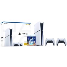 Консоль Sony PlayStation 5 Slim D Chassis (PS5) 1TB з накопичувачем + додаткова накладка біла + Astro Bot