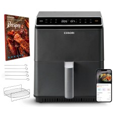 Аерофритюрниця Cosori Dual Blaze 1700 Вт 6,4 л Мобільний додаток сірий