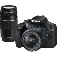 Дзеркальна камера Canon EOS 2000D + об'єктив EF-S 18-55 мм f/3.5-5.6 IS II + об'єктив EF 75-300 мм f/4–5.6 III