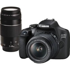 Дзеркальна камера Canon EOS 2000D + об'єктив EF-S 18-55 мм f/3.5-5.6 IS II + об'єктив EF 75-300 мм f/4–5.6 III