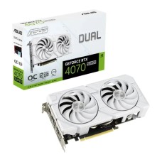 Відеокарта ASUS Dual GeForce RTX 4070 Super EVO White OC Edition 12 ГБ GDDR6X 192 біт DLSS 3