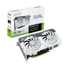 Відеокарта ASUS Dual GeForce RTX 4060 OC White Edition 8 ГБ GDDR6 128 біт DLSS 3