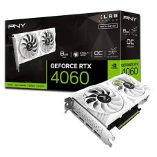 Відеокарта PNY GeForce RTX 4060 Verto Dual Fan White Edition 8 ГБ GDDR6 128 біт DLSS 3