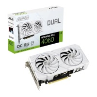 Відеокарта ASUS Dual GeForce RTX 4060 EVO White OC Edition 8 ГБ GDDR6 128 біт DLSS 3