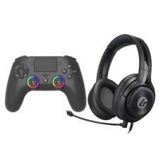 Pad Subsonic SA5716-1 Wireless LED Controller Black для PS5, PC Бездротовий black + Навушники LucidSound LS10P