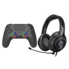 Pad Subsonic SA5716-1 Wireless LED Controller Black для PS5, PC Бездротовий black + Навушники LucidSound LS10P