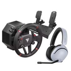 Кермо Thrustmaster T598 Direct Axial Drive для ПК, PS4, PS5 Force Feedback + навушники Sony INZONE H5 білий
