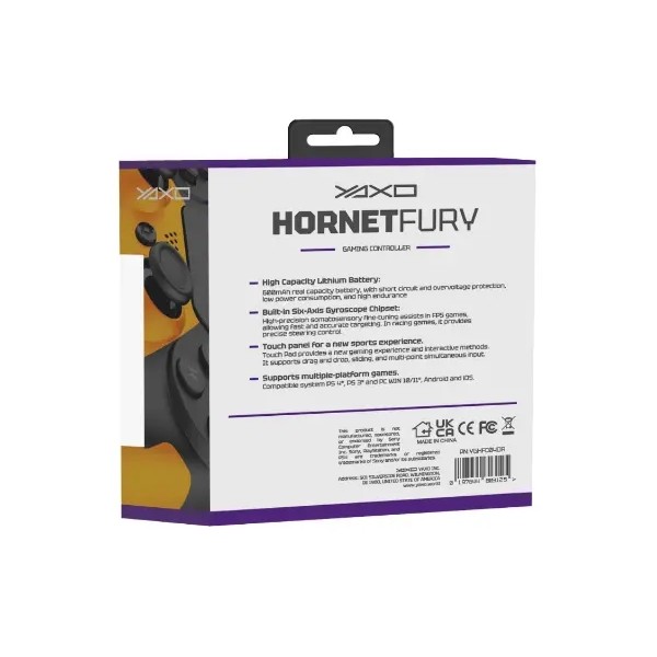 Yaxo Hornet Fury Inferno Orange Pad для ПК, PS4 Wireless/Wired оранжевий