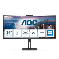 Вигнутий монітор AOC CU34V5CW/BK з веб-камерою 34