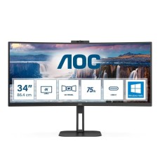 Вигнутий монітор AOC CU34V5CW/BK з веб-камерою 34
