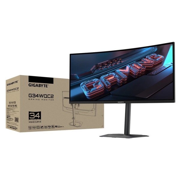 Вигнутий ігровий монітор Gigabyte G34WQC2 34 Вигнутий ігровий монітор Gigabyte G34WQC2 34