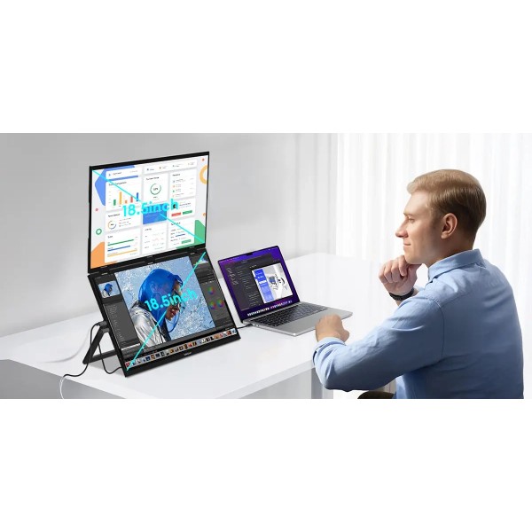 Портативний монітор Zeuslap Z18W 2x 18,5 Портативний монітор Zeuslap Z18W 2x 18,5