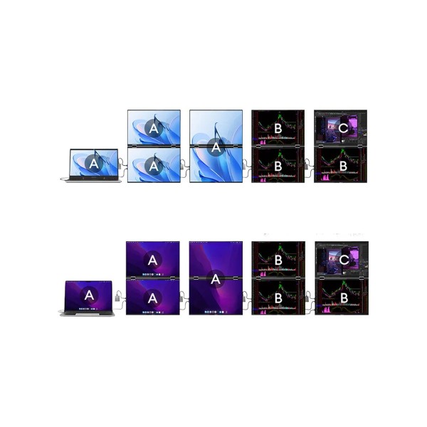 Портативний монітор Zeuslap Z18W 2x 18,5 Портативний монітор Zeuslap Z18W 2x 18,5