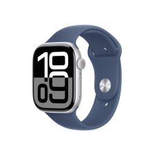 Apple Watch 10 46/сріблястий алюміній/синій ремінець S/M LTE