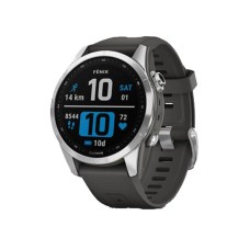 Garmin Fenix 7S сріблястий з графітовим ремінцем