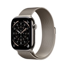 Apple Watch Series 11 GPS + Cellular 42mm Titanium Natural Milanese Band