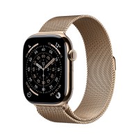 Apple Watch Series 11 GPS + Cellular 42mm Titanium Gold Milanese gold Band