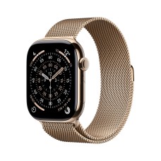 Apple Watch Series 11 GPS + Cellular 42mm Titanium Gold Milanese gold Band