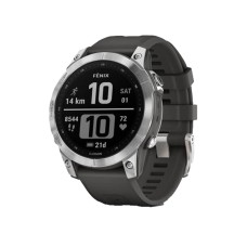 Garmin Fenix 7 сріблястий з графітовим ремінцем