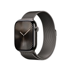 Apple Watch Series 10 GPS + Cellular Case 46mm Titanium Slate Milanese Bracelet Slate M/L