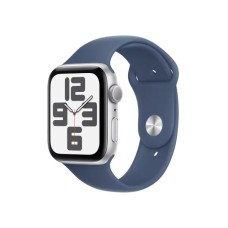 Смарт-годинник Apple Watch SE 2gen GPS, сріблястий алюмінієвий корпус 44 мм, спортивний ремінець Denim S/M