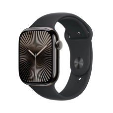 Apple Watch Series 10 GPS + Cellular case 42mm titanium slate спортивний ремінь чорний M/L