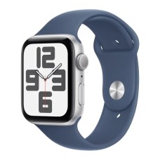 Розумний годинник Apple Watch SE GPS + Cellular, 40 мм алюмінієвий сріблястий корпус, джинсовий спортивний ремінець S/M