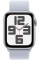 Смарт-годинник Apple Watch SE GPS + Cellular, алюмінієвий сріблястий корпус 44 мм, спортивний ремінець хмарно-синього кольору