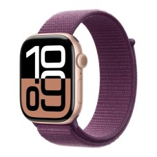 Смарт-годинник Apple Series 10 з GPS 42 мм, алюмінієвий спортивний ремінець із рожевого золота, стигла слива