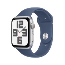 Смарт-годинник Apple Watch SE GPS + Cellular, алюмінієвий сріблястий корпус 40 мм, джинсовий спортивний ремінець M/L